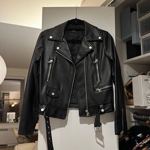 Zara Leather Biker Jacket
